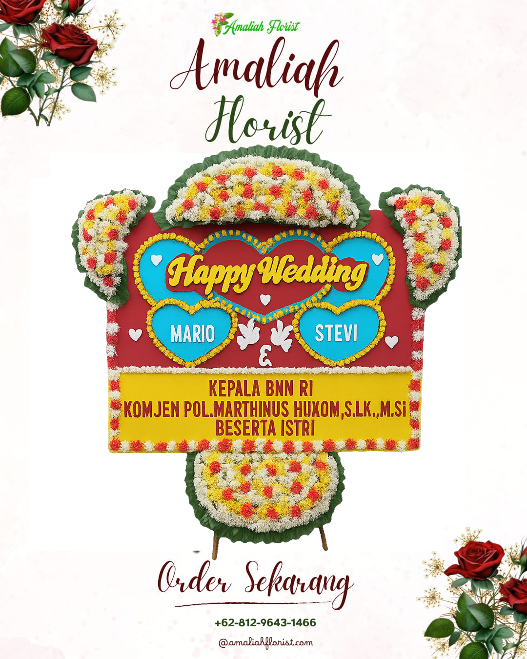 Papan Bunga Pernikahan Batang